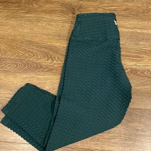 Dark green croco cropped booty by Brabants leggings. Worn few times and OSFA
